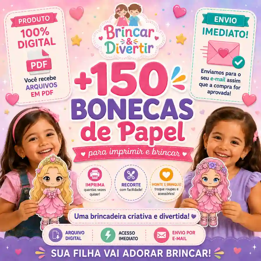 Coleção +150 Bonecas de Papel