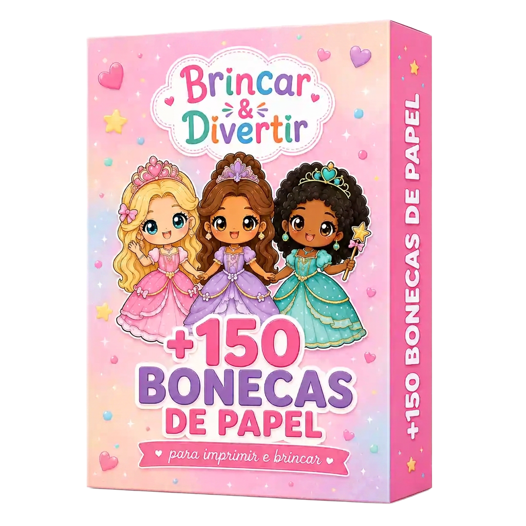 Caixa +150 Bonecas de Papel